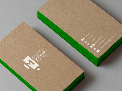 Branding / Identity / Business Card Mockup branding businesscard cardboard creative identity kraft logo minimalistic mockup paperboard photorealistic stationery