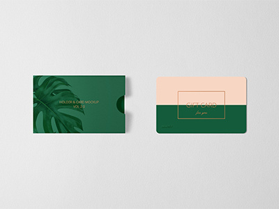 Multipurpose Holder & Card Mock-Up Vol 2.0 card cardholder copper emboss gift card holder hotfoil letterpress mockup photorealistic real photo workinprogress