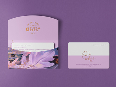Multipurpose Holder&Card Mockup Vol 3.0 discount card gift card hotstamping cardholder mockup mock-up photorealistic letterpress emboss foil branding copper
