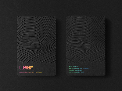 Photorealistic Business Card Mockup Round Corners Vol 2.0