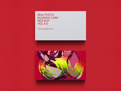 Photorealistic Business Card Mockup Vol 4.0 branding businesscard businesscards clean clevery corporate creative design identity illustration mockup modern photo red stationary