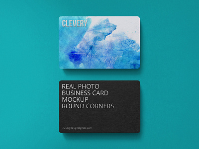 Business Card Mockup Round Corners