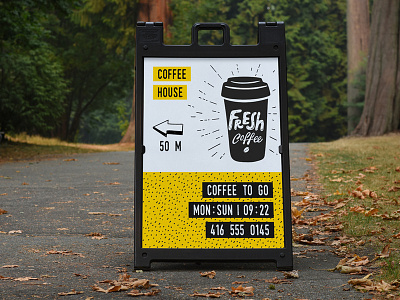 A-Frame Poster Display Sign Mockup/ Vol 2.0 advertisement banner board clear clevery coffee creative design handdrawn hypster minimal mock up mockup modern outdoor sidewalk sign sign signage signboard street sign