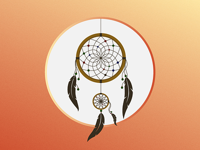 31.08.15 Dribbble dreamcatcher icon icon a day illustration sunset