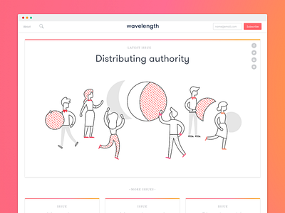 Introducing Wavelength blog gradient illustration website