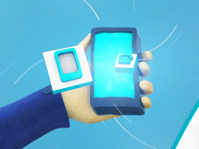 Phone 3d design explainer graphics hands motion online pay phone service skilz video