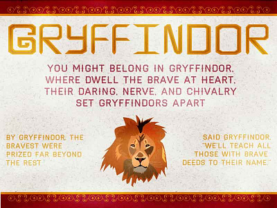 Gryffindor Banner poster print typography