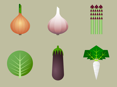 Vegetables. flat geometric illustration vector