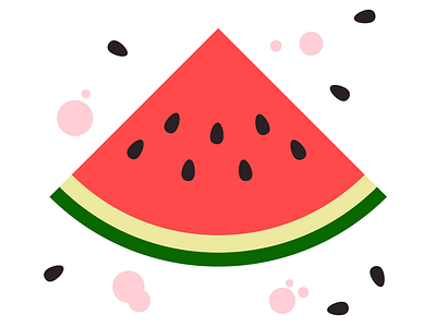 Watermelon flat geometric illustration watermelon