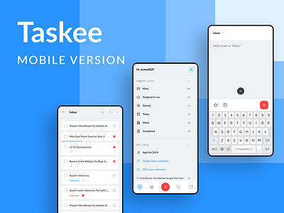 Taskee Mobile app design figma manager mobile mobile app phone planner shot task tasks ui ux uxui