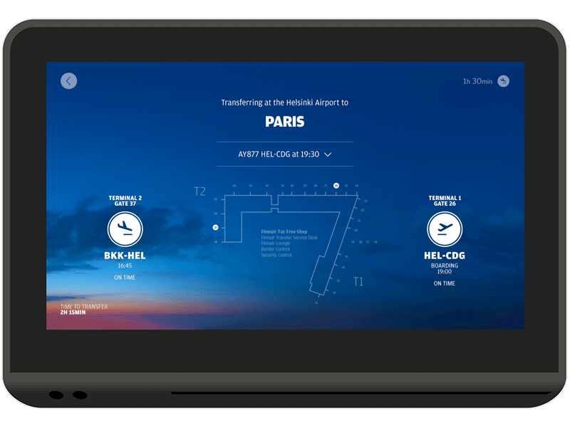 Finnair IFE Connecting Flights – Iterations entertainment inflight iterations ui design