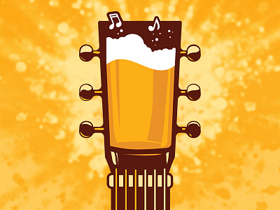 Illustration Scrap beer guitar illustration music scrap pile vector