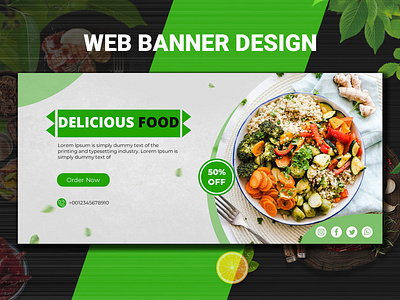 Food website banner Design