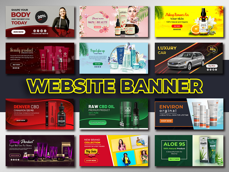 WEBSITE BANNER DESIGN by Gfx_Sabina on Dribbble