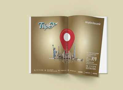 TripO Magazine Ad ad design branding creative design design logo design magazine ad magazine design minimal