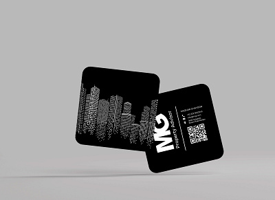 MG Property Advisor Business Card Square branding business card creative design design graphic design logo logo design minimal square business card stationery design visiting card