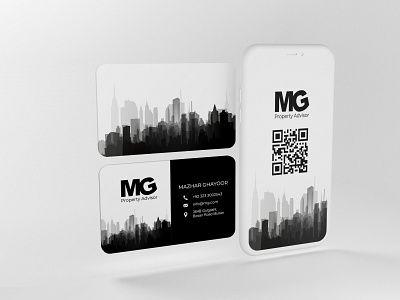 MG Property Advisor Business Card branding business card creative design design graphic design logo logo design minimal stationery design visiting card