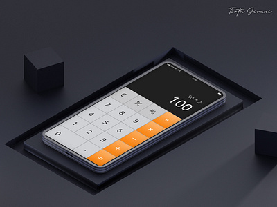 Calculator Screen 100daysofdesign aesthetic app buttons calculator cold color dailyui design ios screen ui