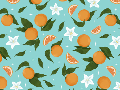 Modern Retro Orange Pattern