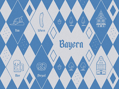Bayern icons bayern bier german hut icons illustration infographic infography lifestyle pretzel wurst