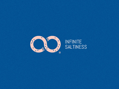 Infinite Saltiness brand design infinite logo pretzel salt saltiness