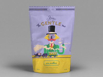 Co_coffee / Percy The Gentleman art direction illustration lettering packaging