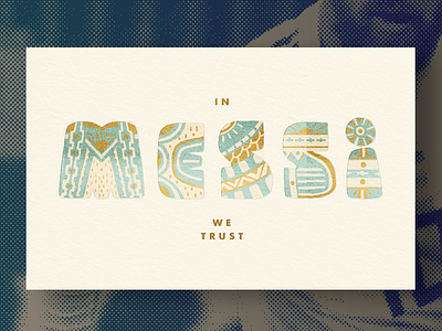 IN MESSI WE TRUST argentina football lettering messi print type worldcup