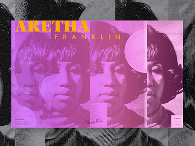 Aretha Franklin aretha collage editorial layoutdesign music poster typography