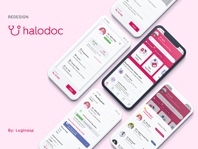 Halodoc Redesign Challange | By Luginasp app design mobile app ui uiux uiux design user experience user interface ux
