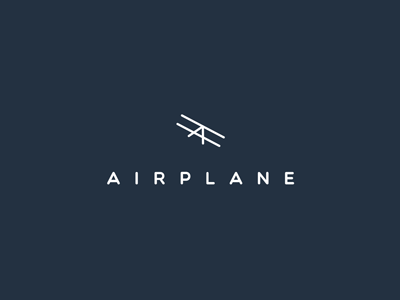 Airplane logo concept