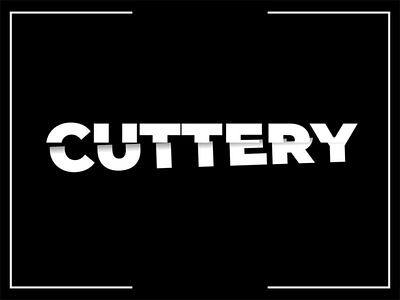 cuttery logo art clean design graphic design illustration illustrator logo minimal typography vector