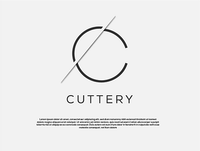 cuttery logo clean design graphic design illustration illustrator logo minimal typography vector