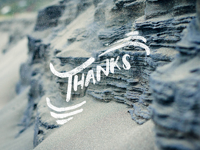 Thanks beach design lettering photography