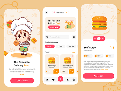 Food Delivery App app food mobiledesign ui