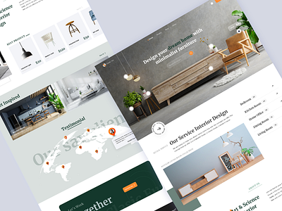 Classic-Furniture landing page Design app classic furniture home interior landingpage ui uiuxdesign web web design