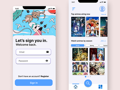 App Dashboard UI - Anime anime anime art app cartoon dashboad dashboard ui figma ui