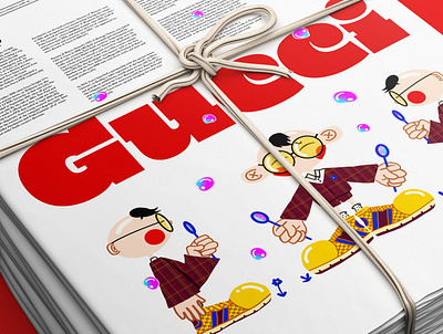 Gucci Experiment Newspaper Campaign branding design illustration modern newspaper packaging print print design type typogaphy