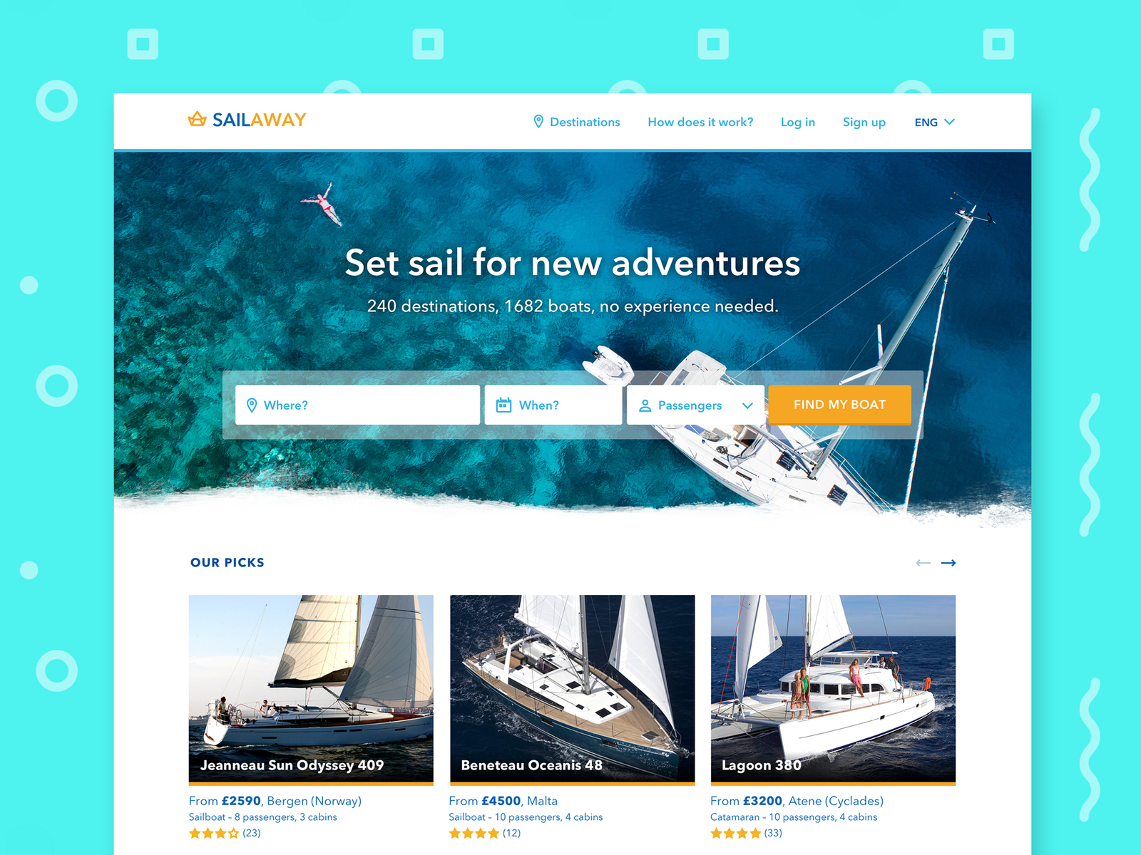 Boat Renting Website – Desktop Version By Barbara Marcantonio | Product ...