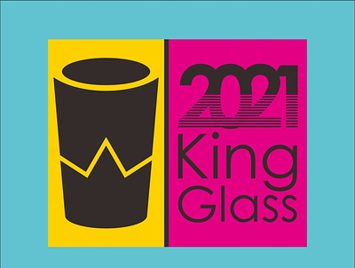 king glass branding cartoon illustration design glass graphic design illustration logo vector