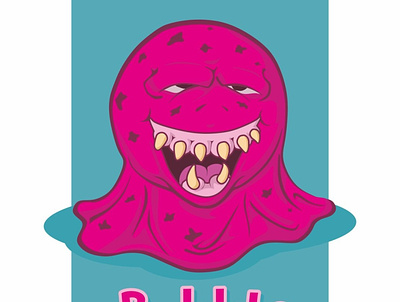 bubble gum monster,,,haahahaa bubble bubblegum cartoon illustration chewinggum design drawing gummy illustration illustrations monster vector