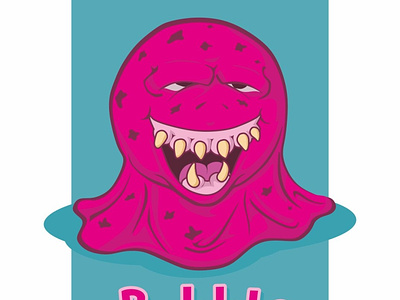 bubble gum monster,,,haahahaa bubble bubblegum cartoon illustration chewinggum design drawing gummy illustration illustrations monster vector