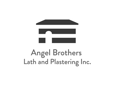 Angel Brothers Lath And Plaster Logo architecture builder flat logo plaster