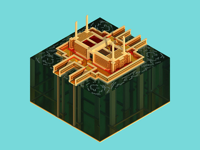 Water Temple 3d damn magica magica voxel voxel