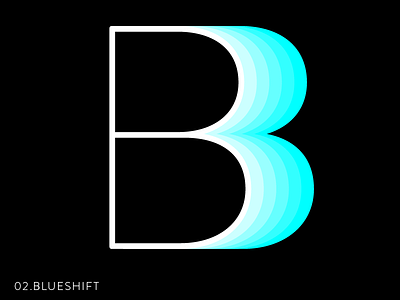 02.Blueshift 36daysoftype astronomy b day2 graphic text type