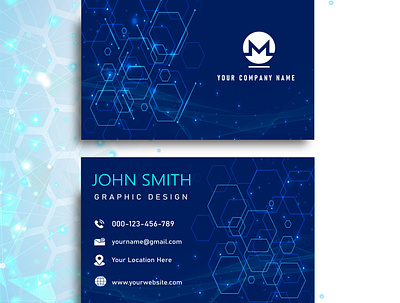 Technical business card design 3d animation branding graphic design logo motion graphics ui