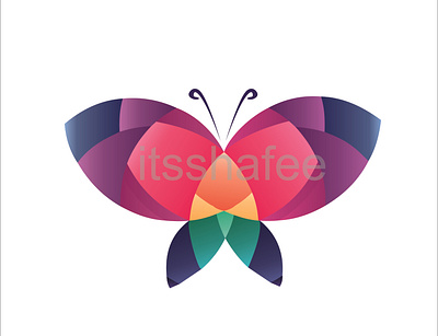 Butterfly Logo butterfly design icon illustration logo rainbow vector