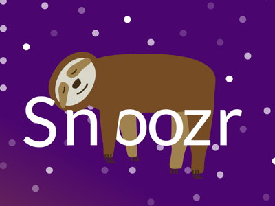 Snoozr Logo bloc brand logo design mobile app