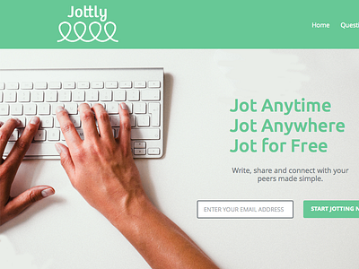 Jottly Landing Page Design bloc jottly landing page design