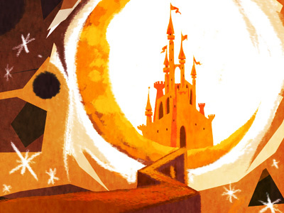Behind The Moon illustration digital childrens book concept art
