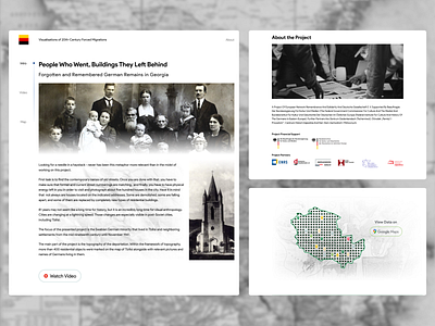 Visualization of Forced Migrations of the Twentieth Century design figma history landing research research project shot ui ux web site